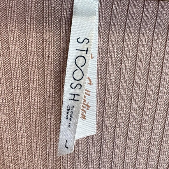 Stoosh Cardigan Sweater Womens Size Large Light Pink Soft Long Sleeve Open Front - Picture 3 of 5